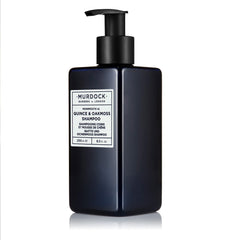 Quince & Oakmoss shampoo foam texture suggesting mild cleansing.