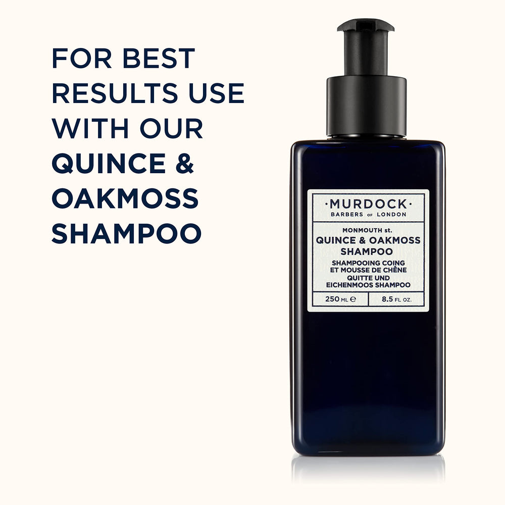 Murdock London top-view bottle showcasing sleek design for all hair types.