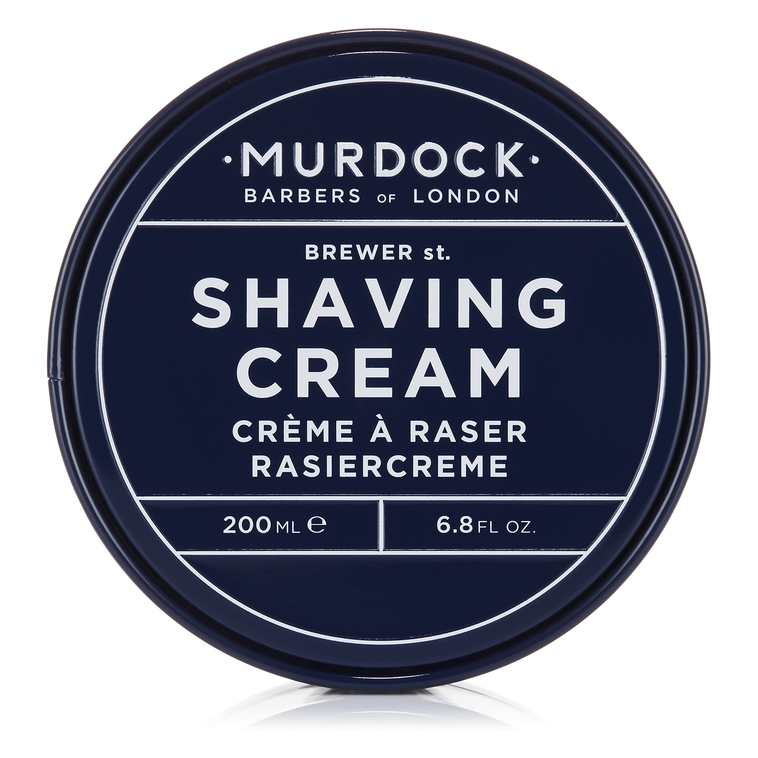 Murdock London shaving cream bottle for a smooth, luxurious shave.