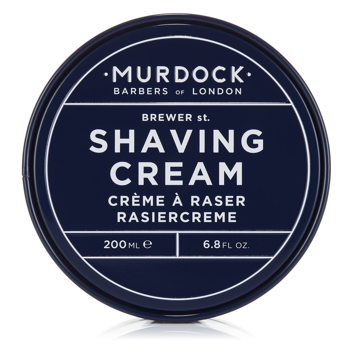 Murdock London shaving cream bottle for a smooth, luxurious shave.
