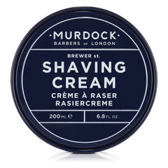 Murdock London shaving cream bottle for a smooth, luxurious shave.