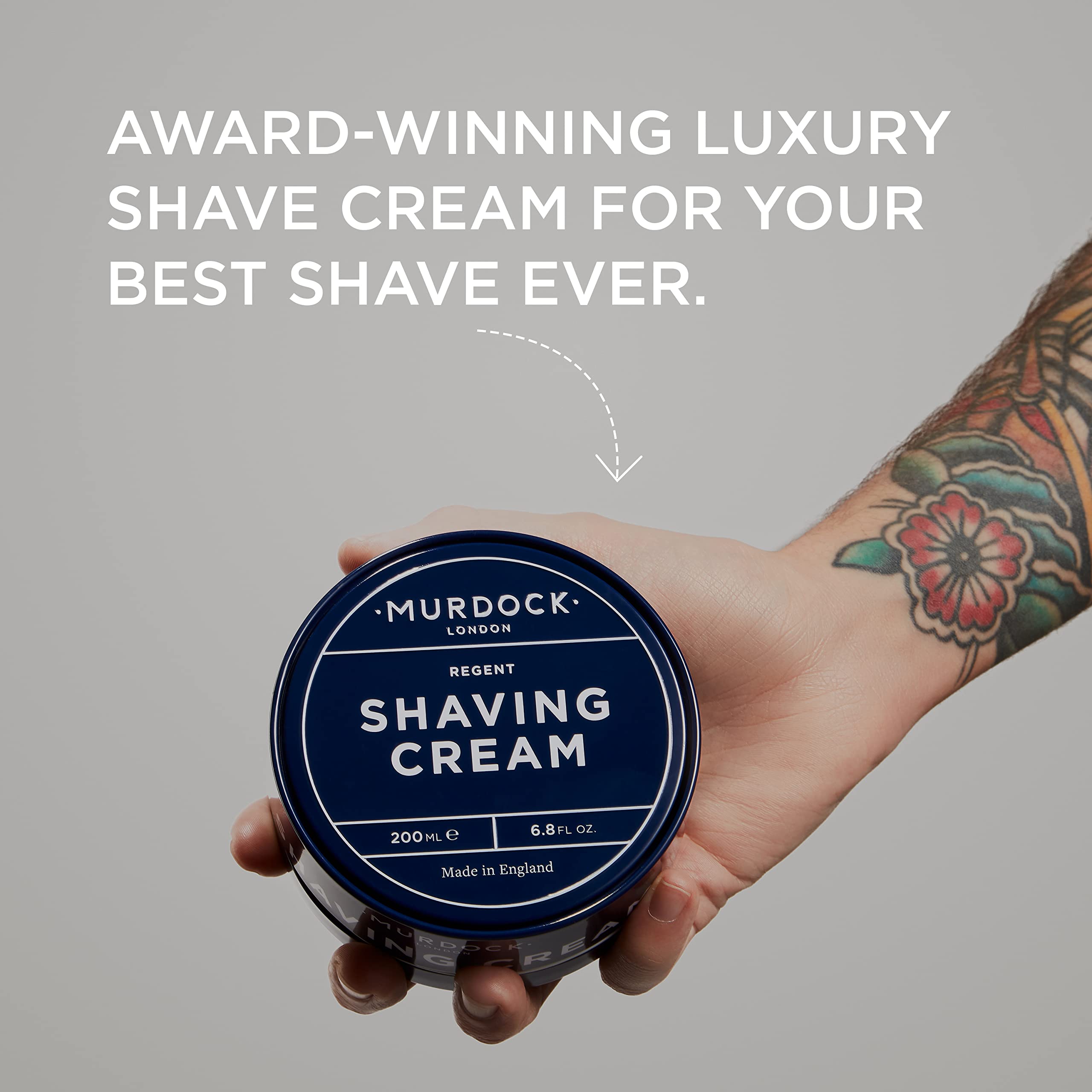 Rich foam from Murdock London shaving cream lather cushions the skin.