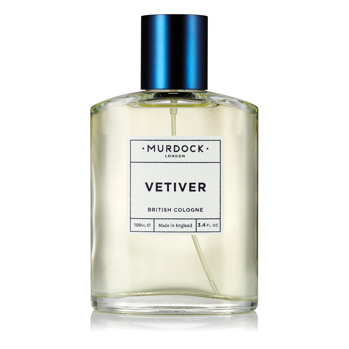 Murdock London Vetiver bottle pour shows clean citrus-woody fragrance for outdoor days