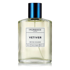 Murdock London Vetiver bottle pour shows clean citrus-woody fragrance for outdoor days