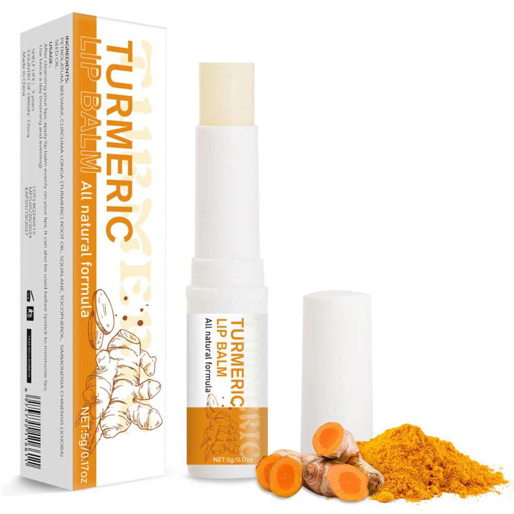 MUREND Turmeric Lip Balm packaging shown for convenient daily lip care