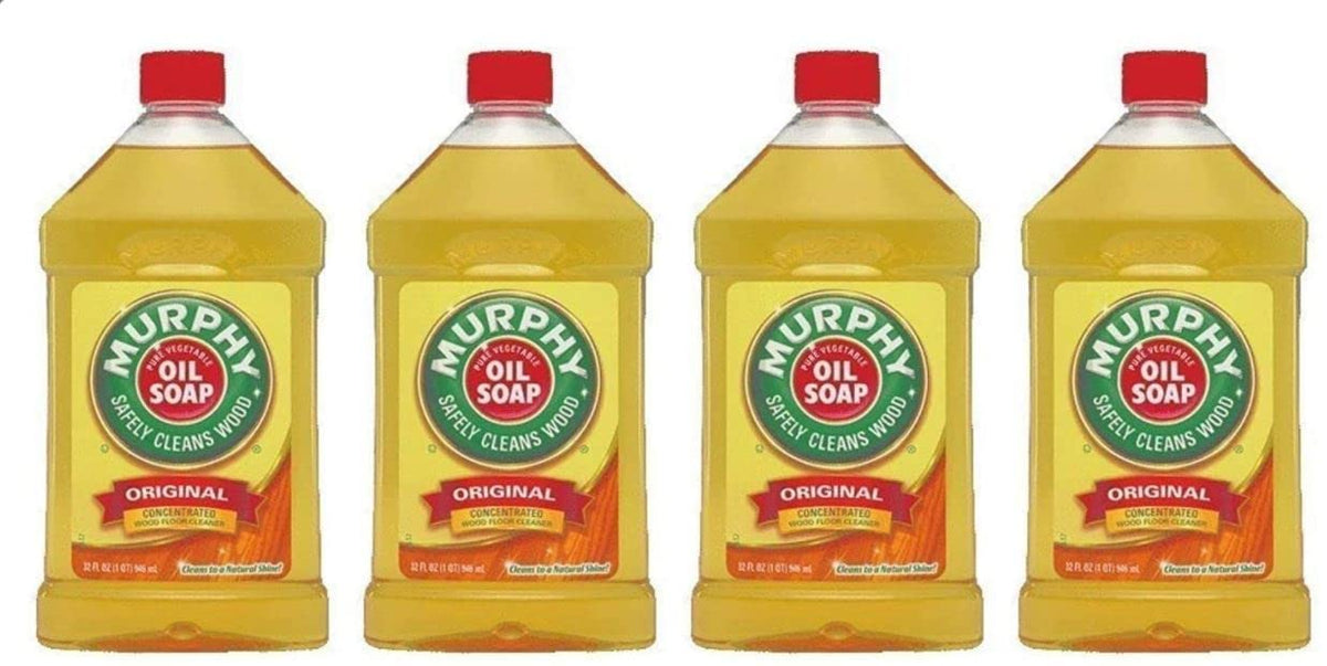 Murphy's Oil Soap bottle for wood surfaces, delivering a natural shine.