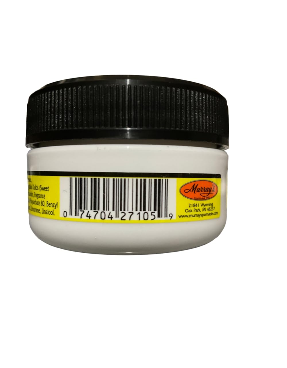 Murray's Edgewax mini packaging close-up showcasing travel-friendly dimensions