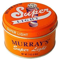 Murray's Light Pomade bottle closeup for quick everyday styling with light hold.