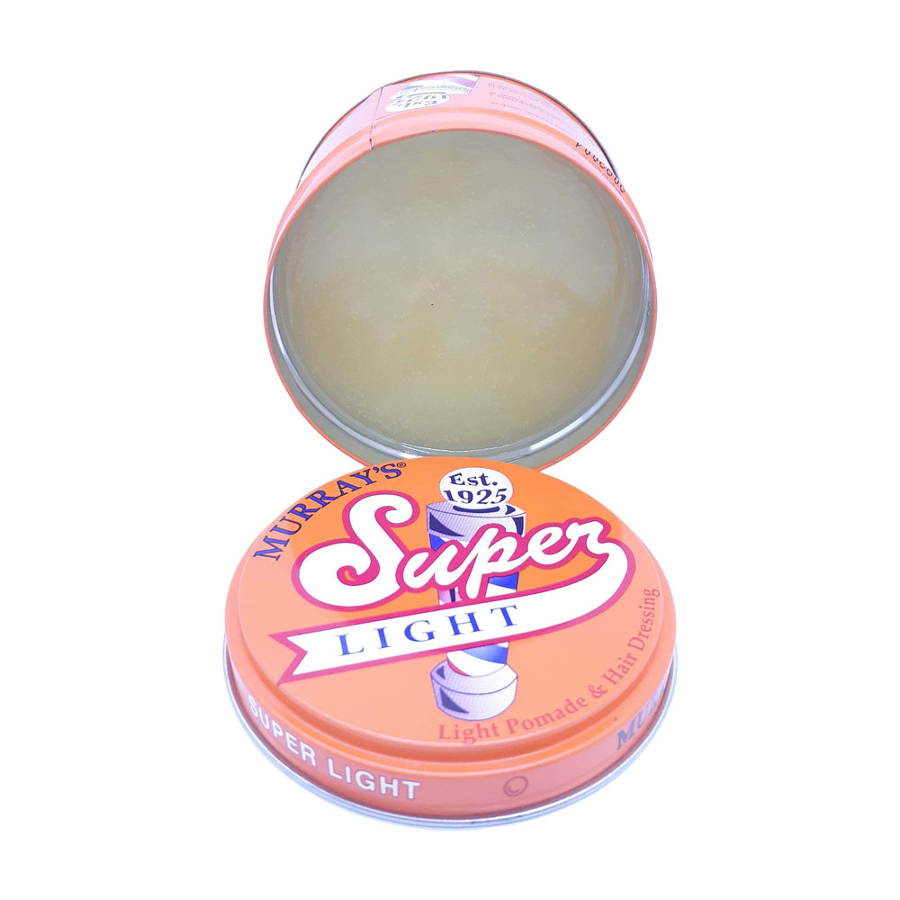 Murray's Light Pomade packaging side view emphasizing compact 3 oz size for travel.