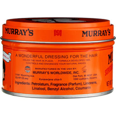 Murray's Superior Hair Dressing Pomade pack exterior displays value and branding