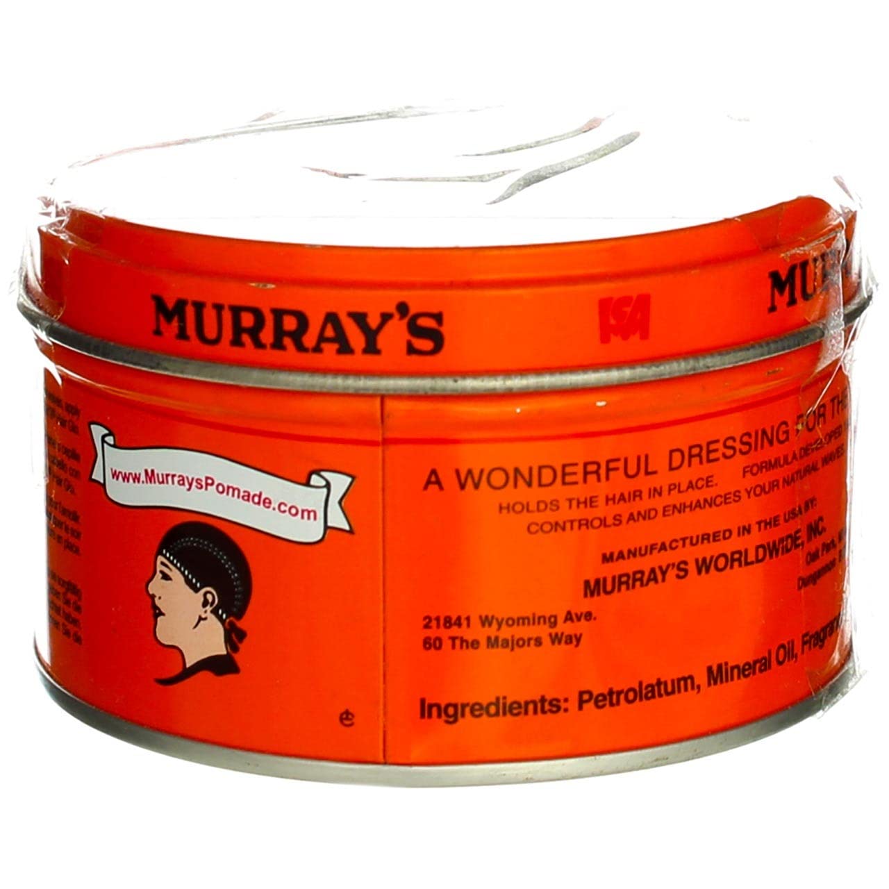 Murray's pomade shine detail emphasizes healthy-looking finish and luster