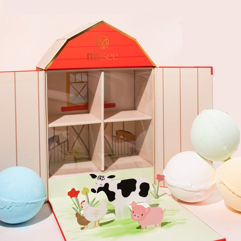Musee On The Farm balm with tea tree aroma supports gentle cleansing.