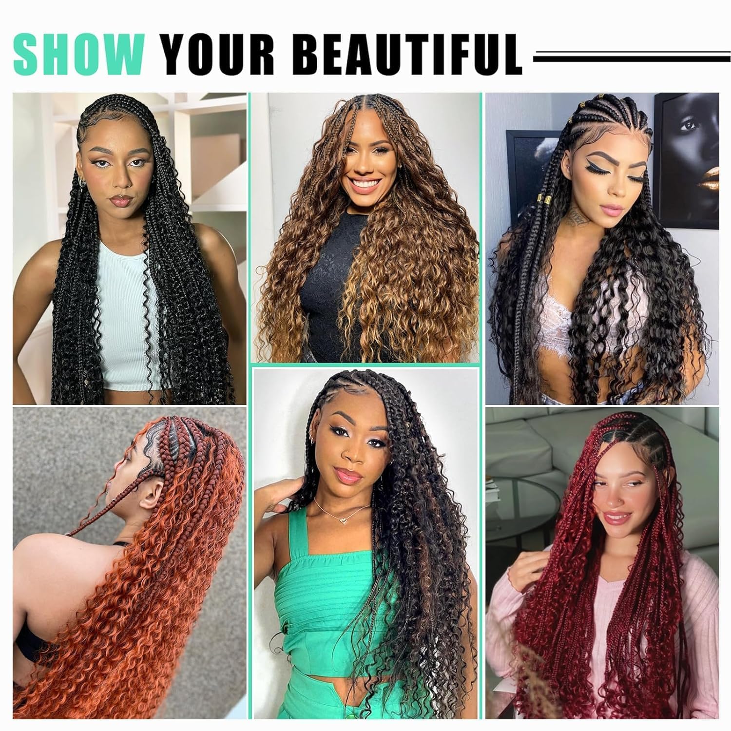 MUXFILLA high-quality braiding hair for long-lasting glossy looks