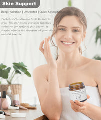 MUZAMOX grass-fed tallow face moisturizer ready for daily care.