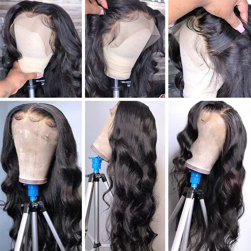 muzijet pre-plucked hairline wig suggests easy styling and natural appearance