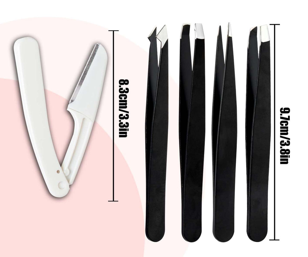 Muzioiernsu stainless steel tweezers with anti-slip head for control.
