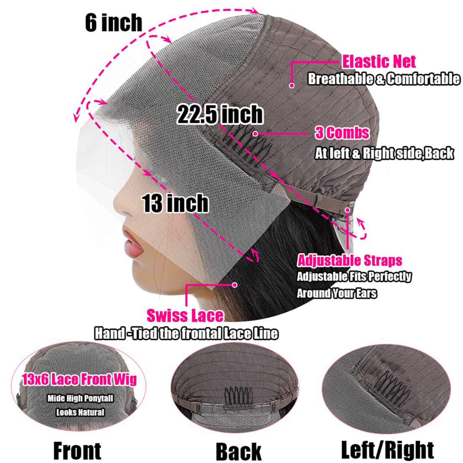 MUZOJET 180-density body wave wig for a full, luxurious look.