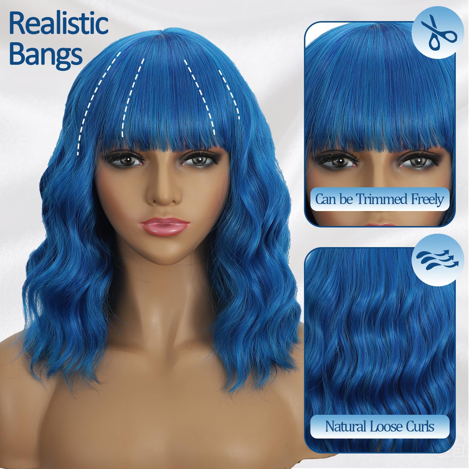 Mxayhnajxl heat-resistant synthetic wig keeps color and shape for events.