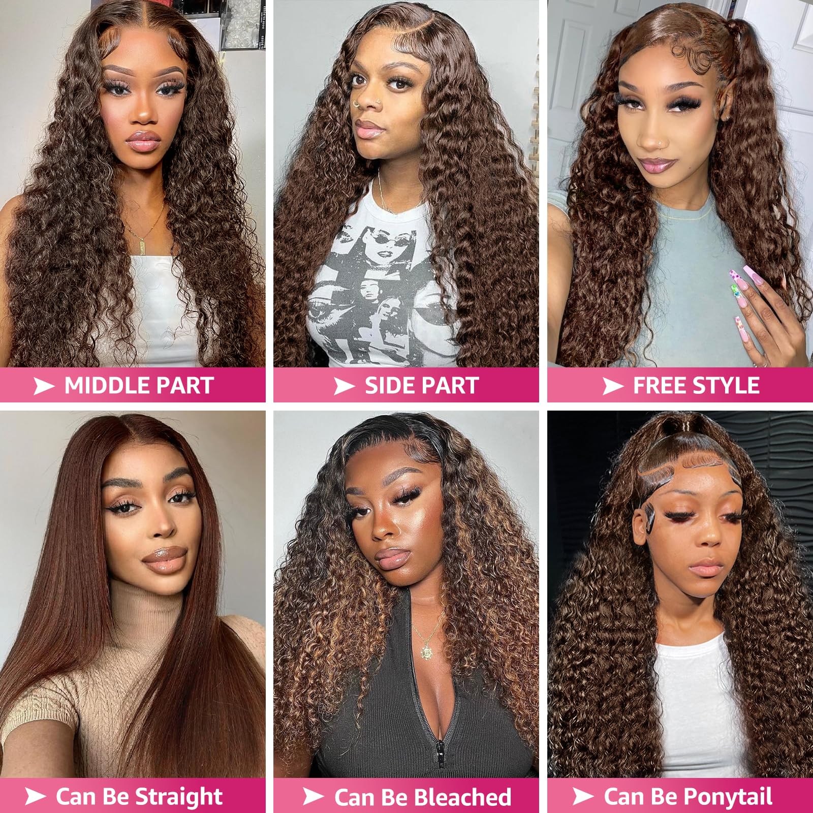 MXTQO elegant deep-wave wig for weddings or special occasions