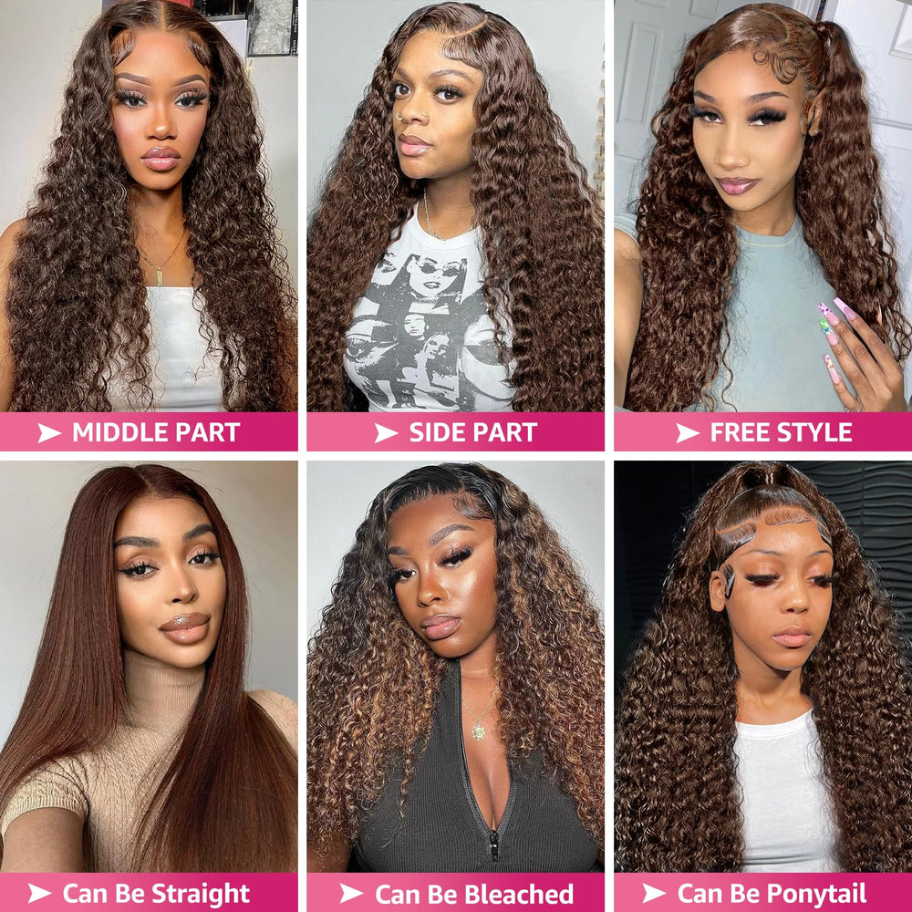MXTQO elegant deep-wave wig for weddings or special occasions