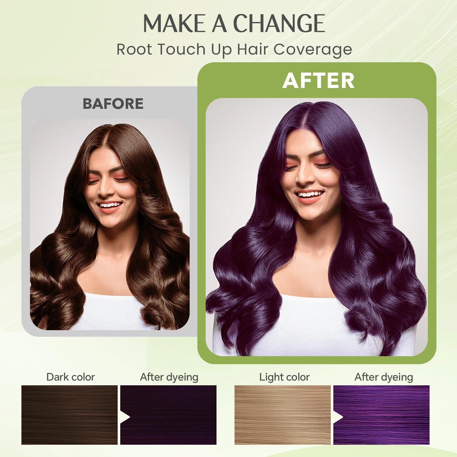 Mxvbaty 15-minute dye application demonstrates fast at-home color.