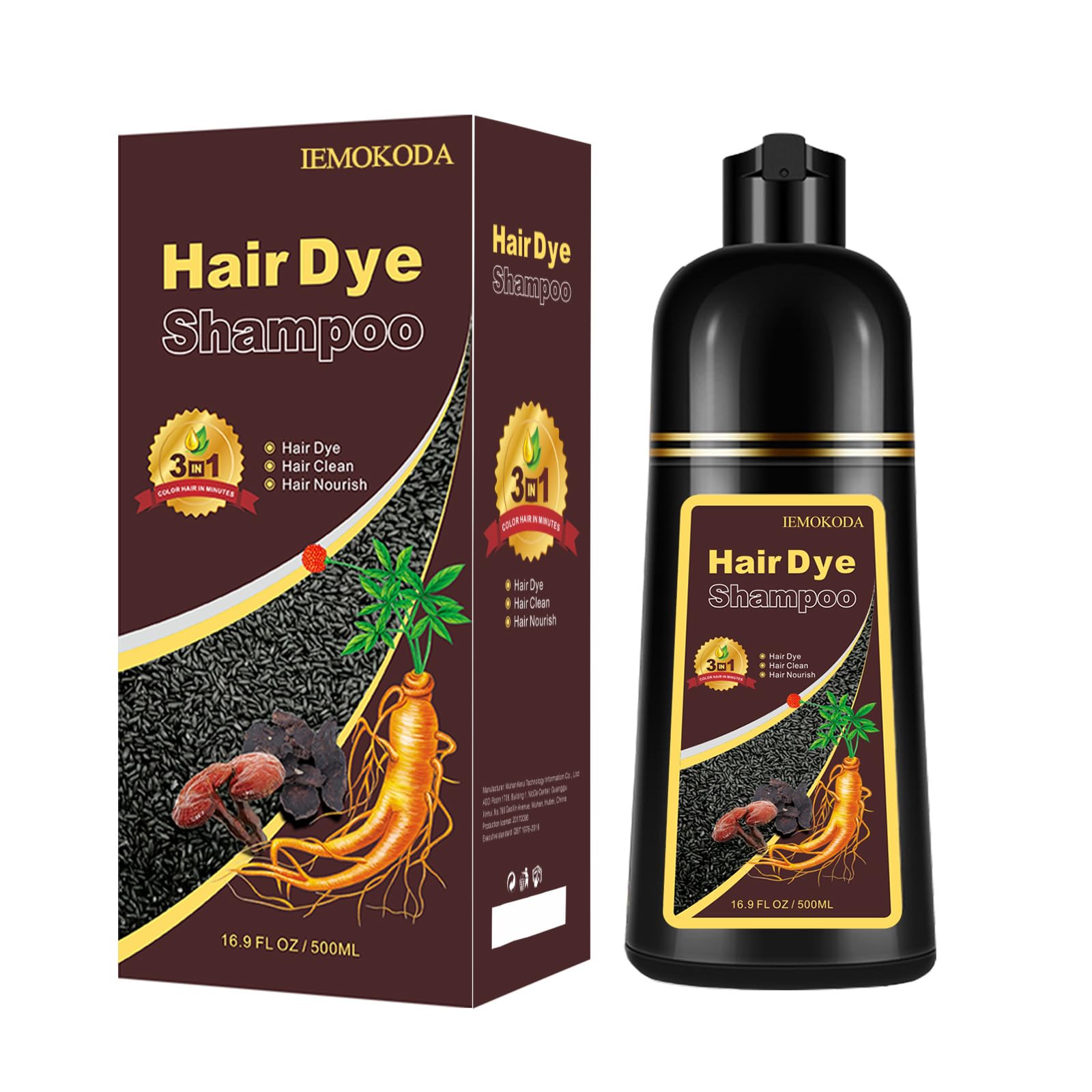 Mxvbaty Black Hair Dye Shampoo Coverage demonstrates natural gray reduction.