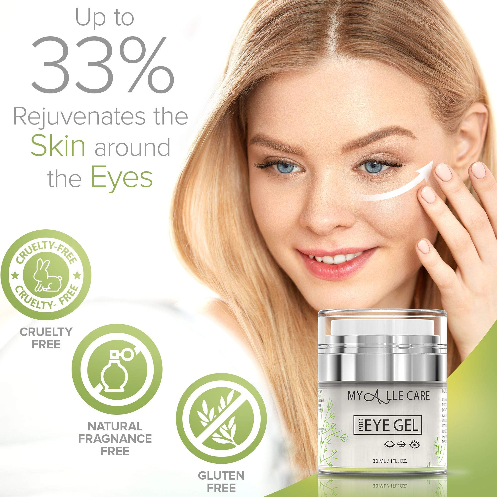 My Alle Care Eye Gel applies under the eye for a refreshed look.