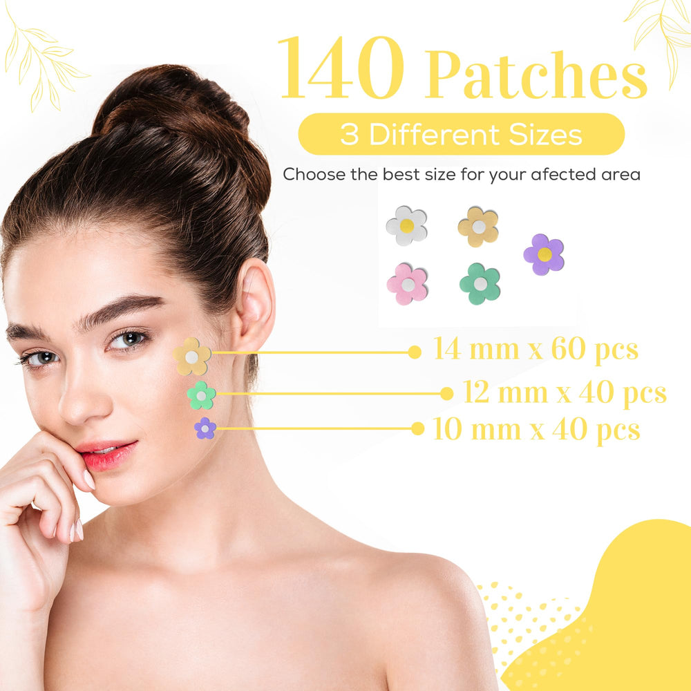 Daisy shaped rainbow design adds a playful touch while treating acne discreetly