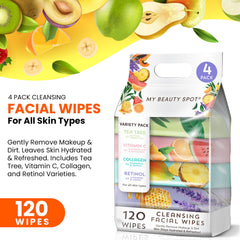 My Beauty Spot vitamin C brightening wipes promote radiance with watermelon and mandarin.