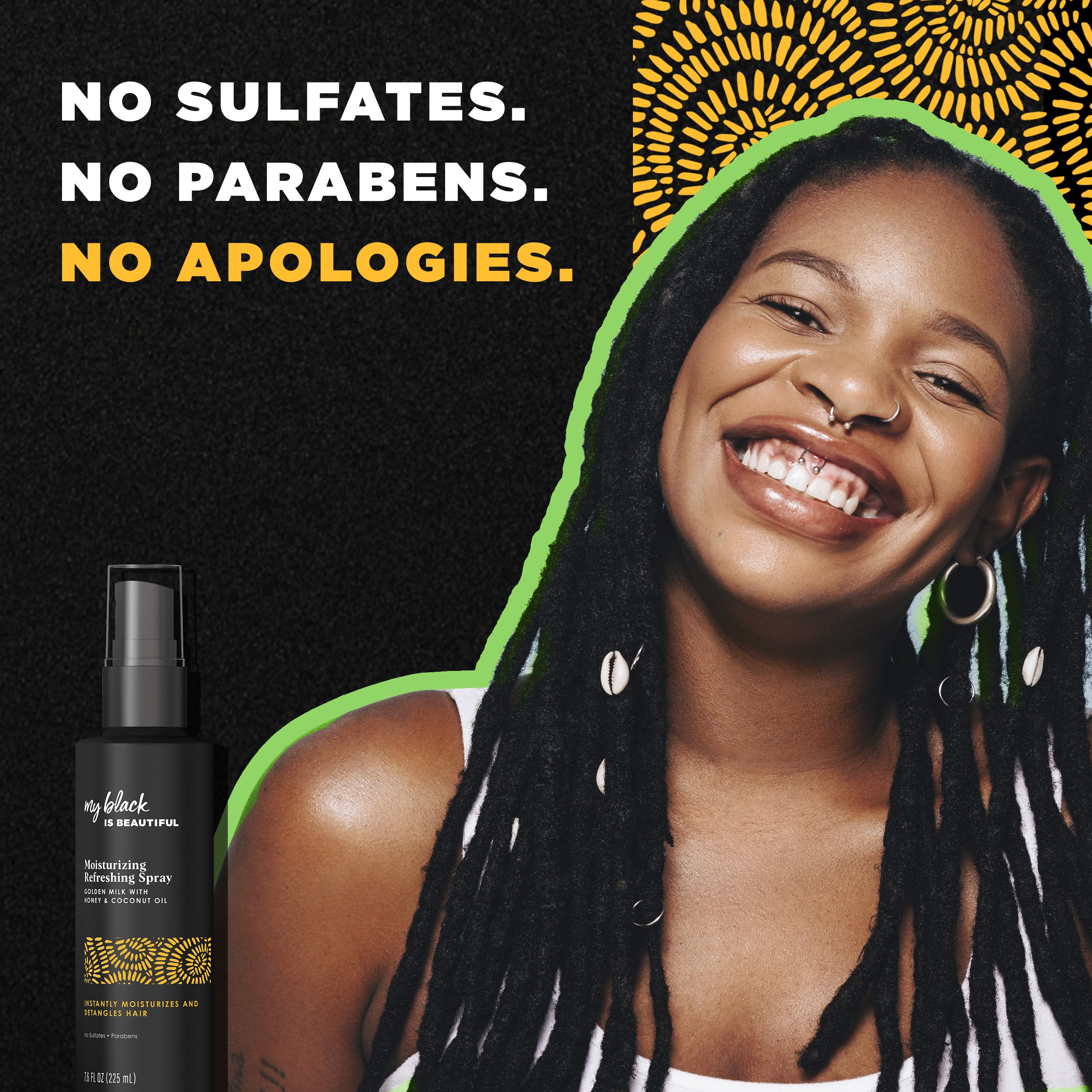 MY BLACK IS BEAUTIFUL Lightweight moisture on curls for a non-greasy finish