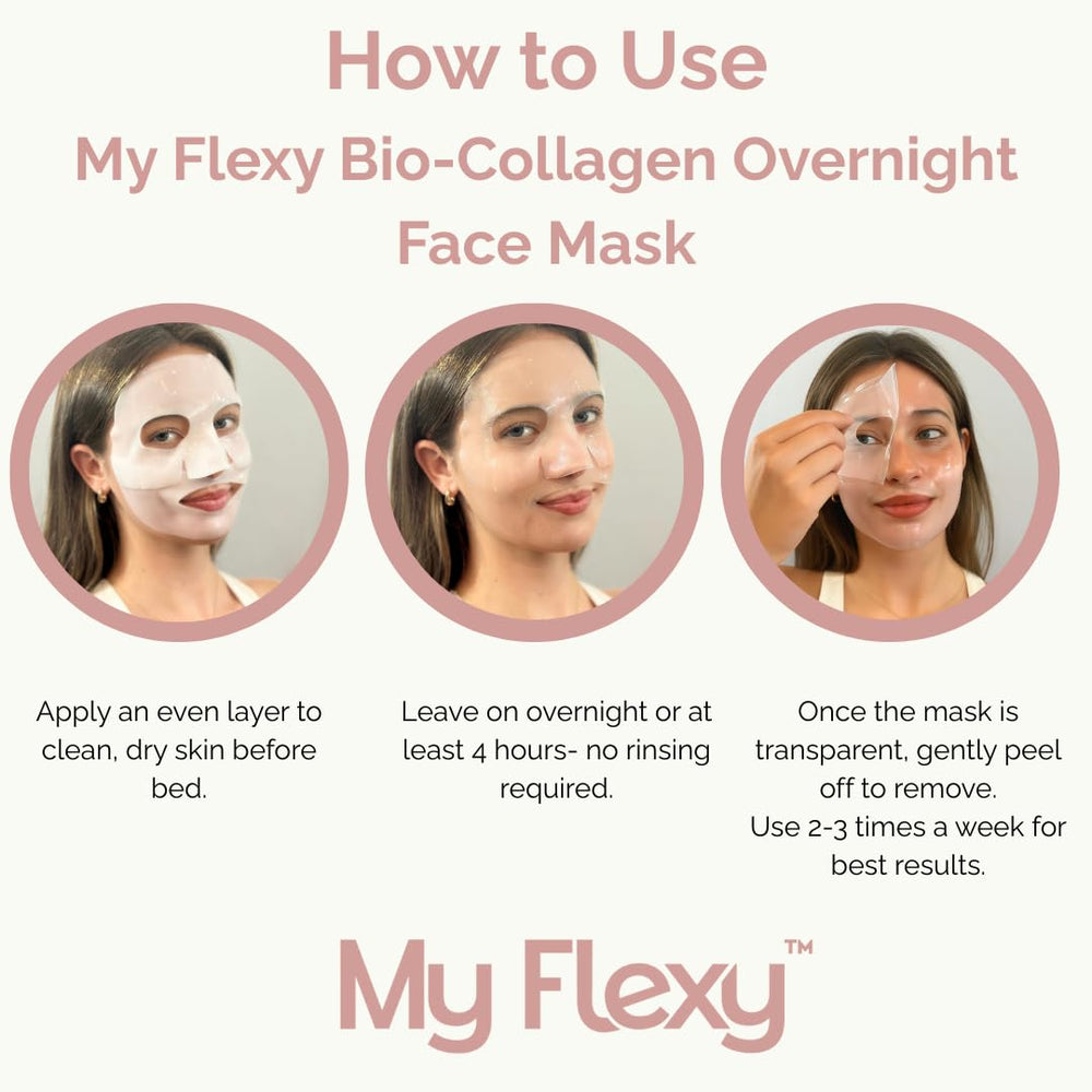 My Flexy Bio Collagen Overnight Mask delivers overnight moisture