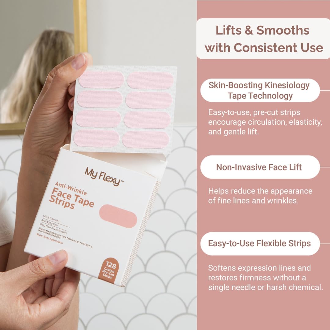 My Flexy Face Tape cheek strips for targeted contour and glow.
