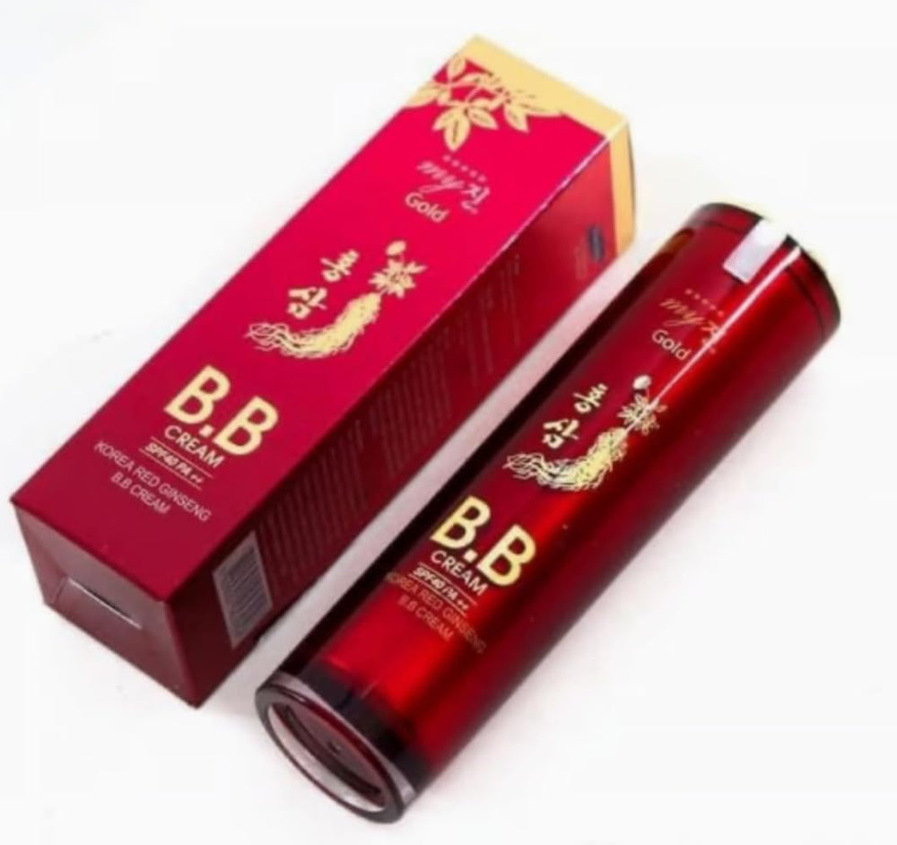My Gold Myjin BB Cream tube packaging shows daily coverage and nourishment.