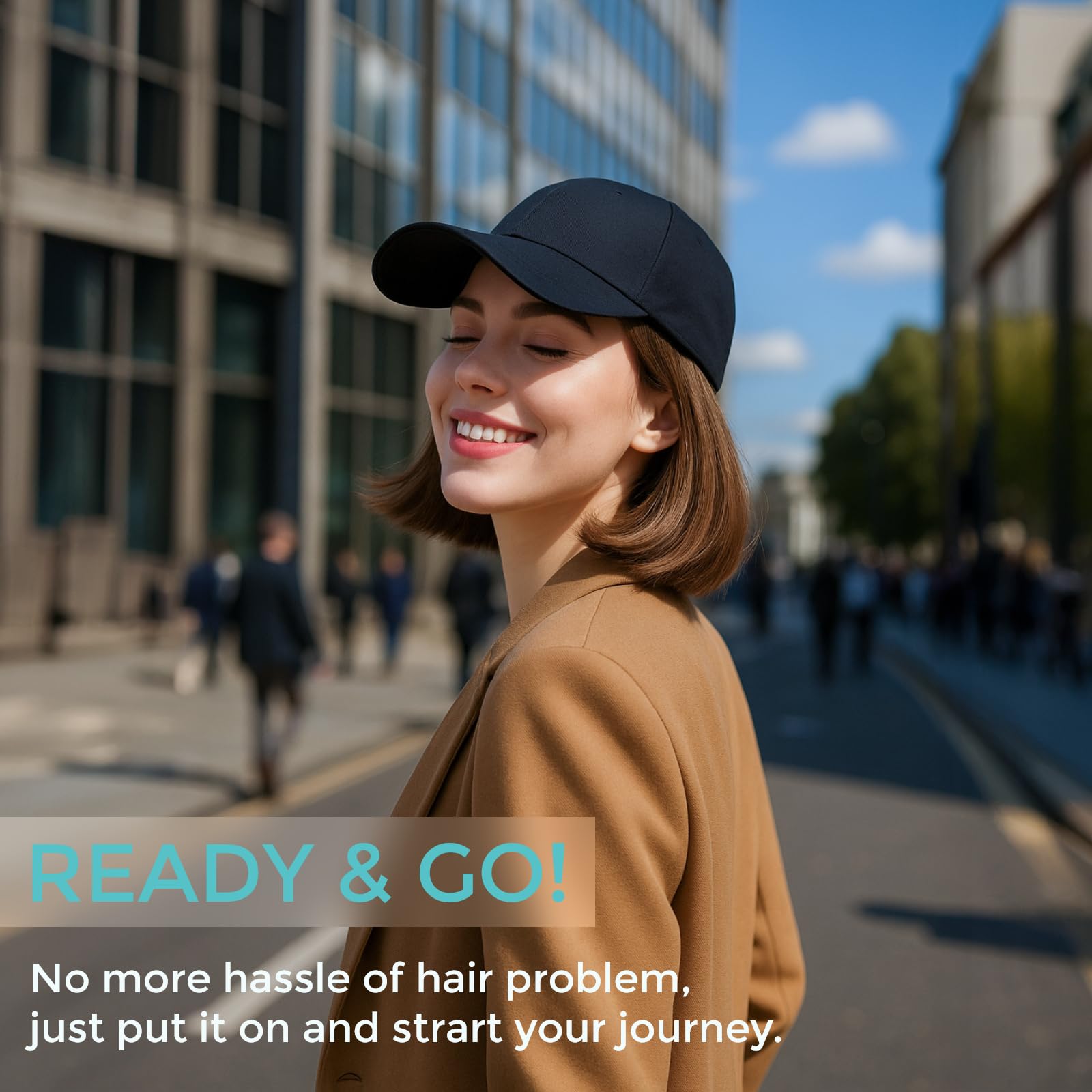 MY-LADY cosplay or concert look with hair extensions on cap for versatile styling