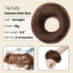 MY-LADY Messy Bun Hair Piece donut chignon style for elegant updo