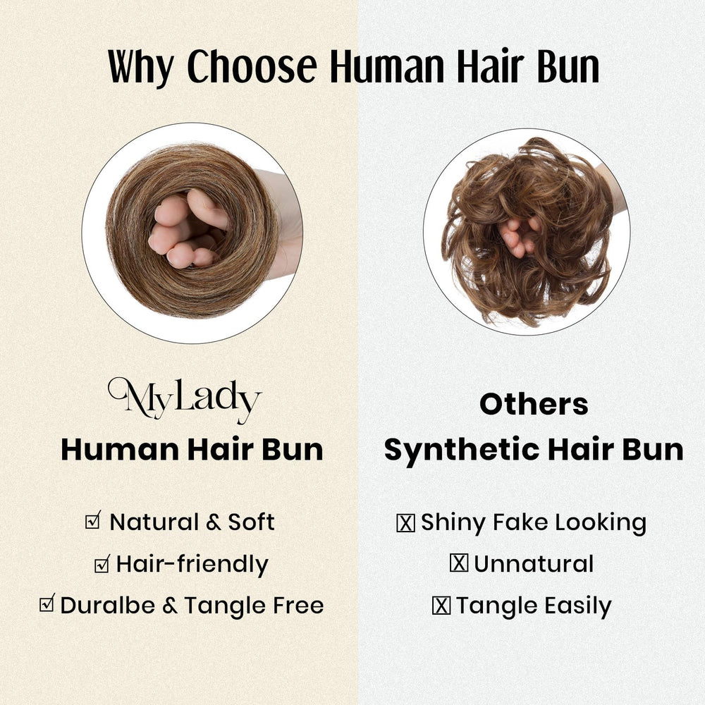 MY-LADY Quick styling around ponytail or bun for a natural updo.