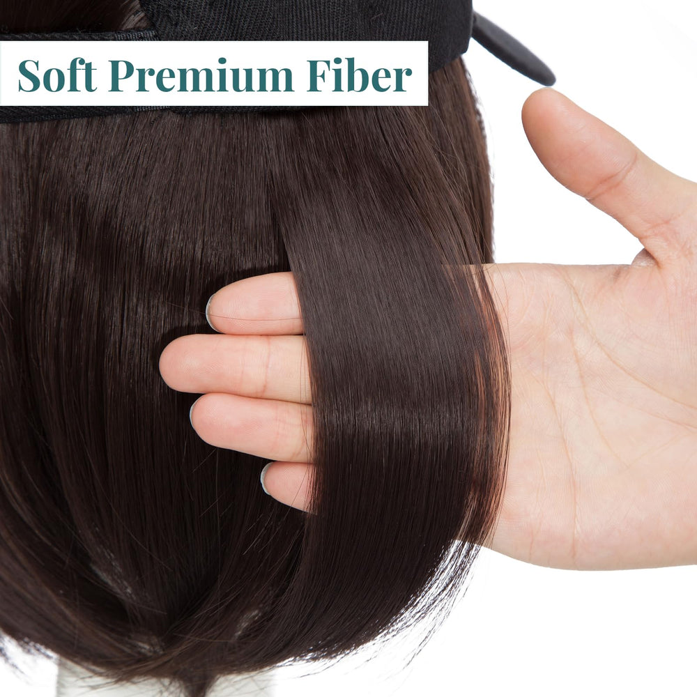 MY-LADY short straight synthetic hair extension adds instant length