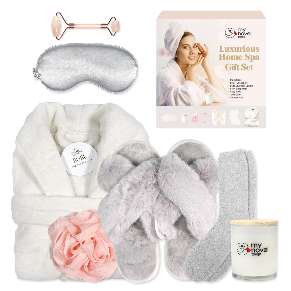 My Novel Things birthday gift box with spa treats for a thoughtful birthday surprise.