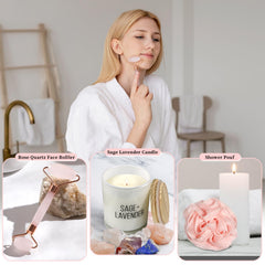 My Novel Things scented candle creates a relaxing room ambiance.