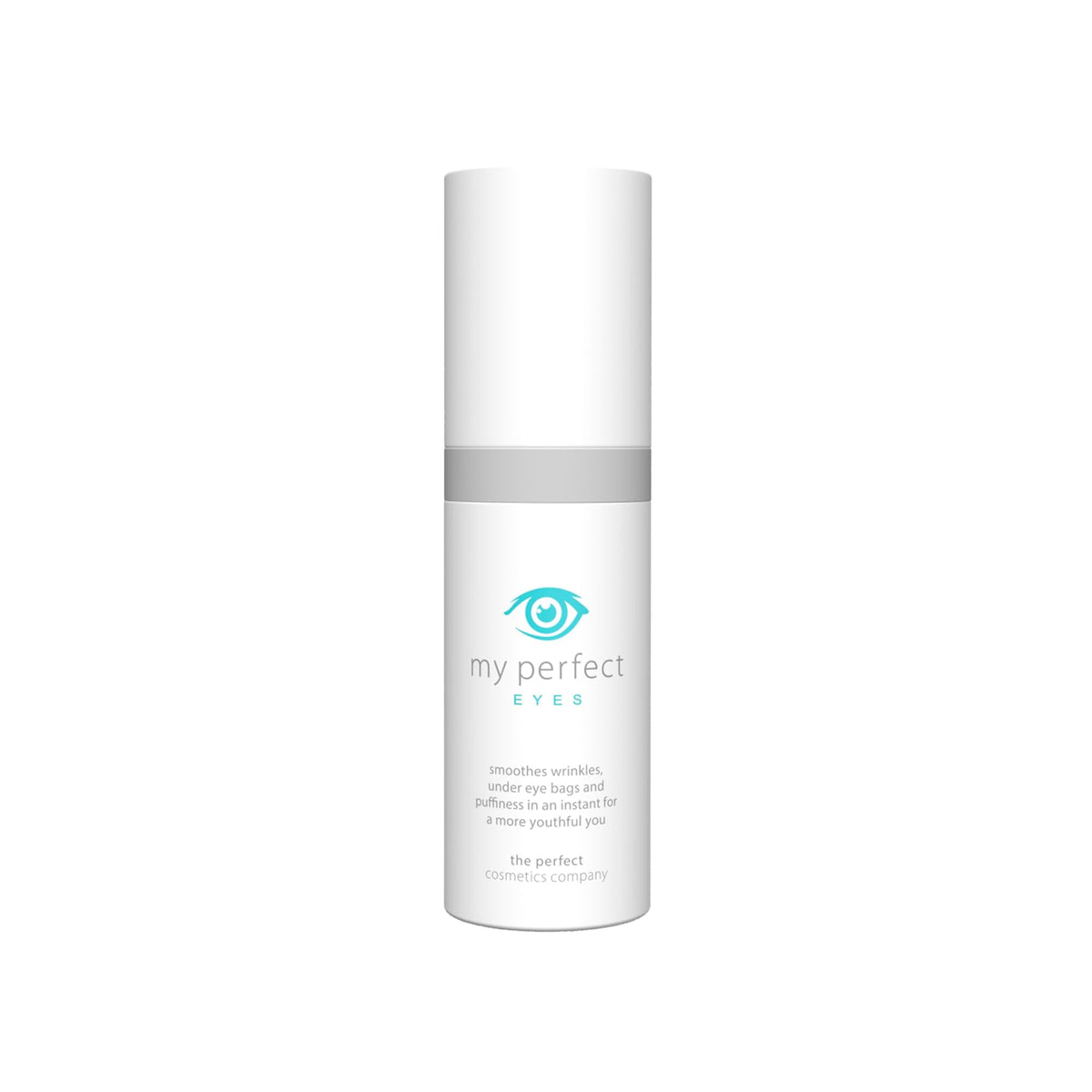 My Perfect Eyes bottle closeup highlighting instant wrinkle smoothing