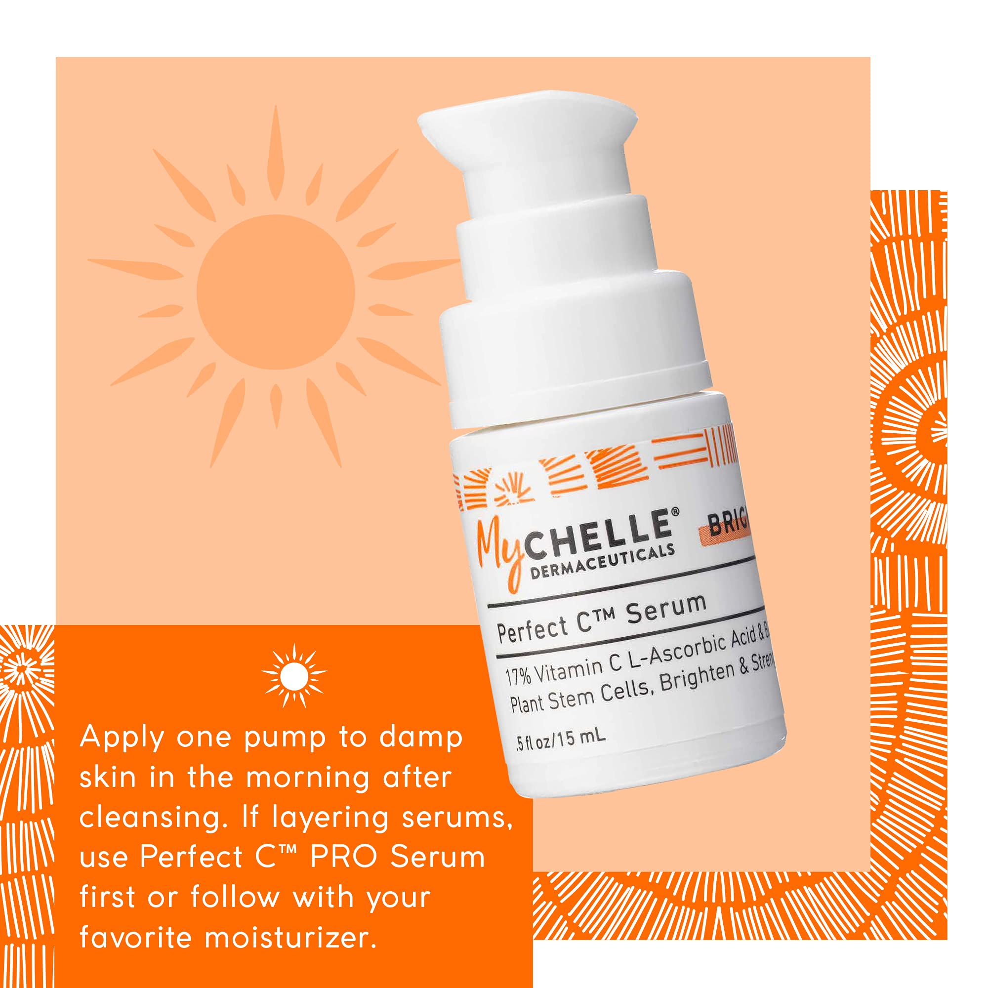Vegan cruelty-free badge beside Perfect C Serum 17% packaging.