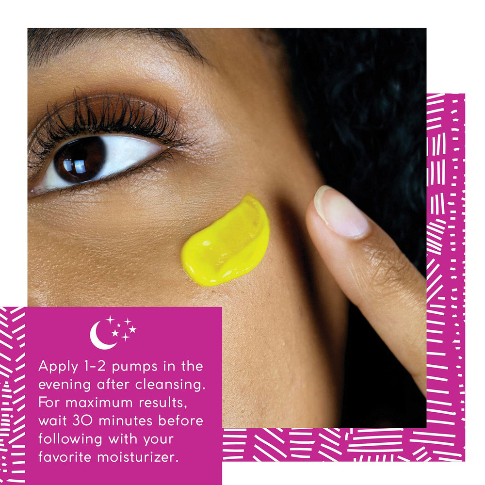 MyChelle Remarkable Retinal Serum featured in a calming nightly routine setup.