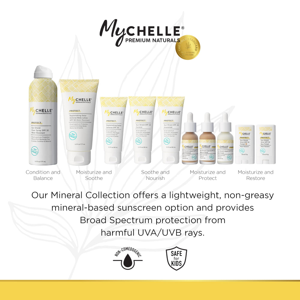 Reef-safe zinc sunscreen by MyCHELLE protects skin and reefs