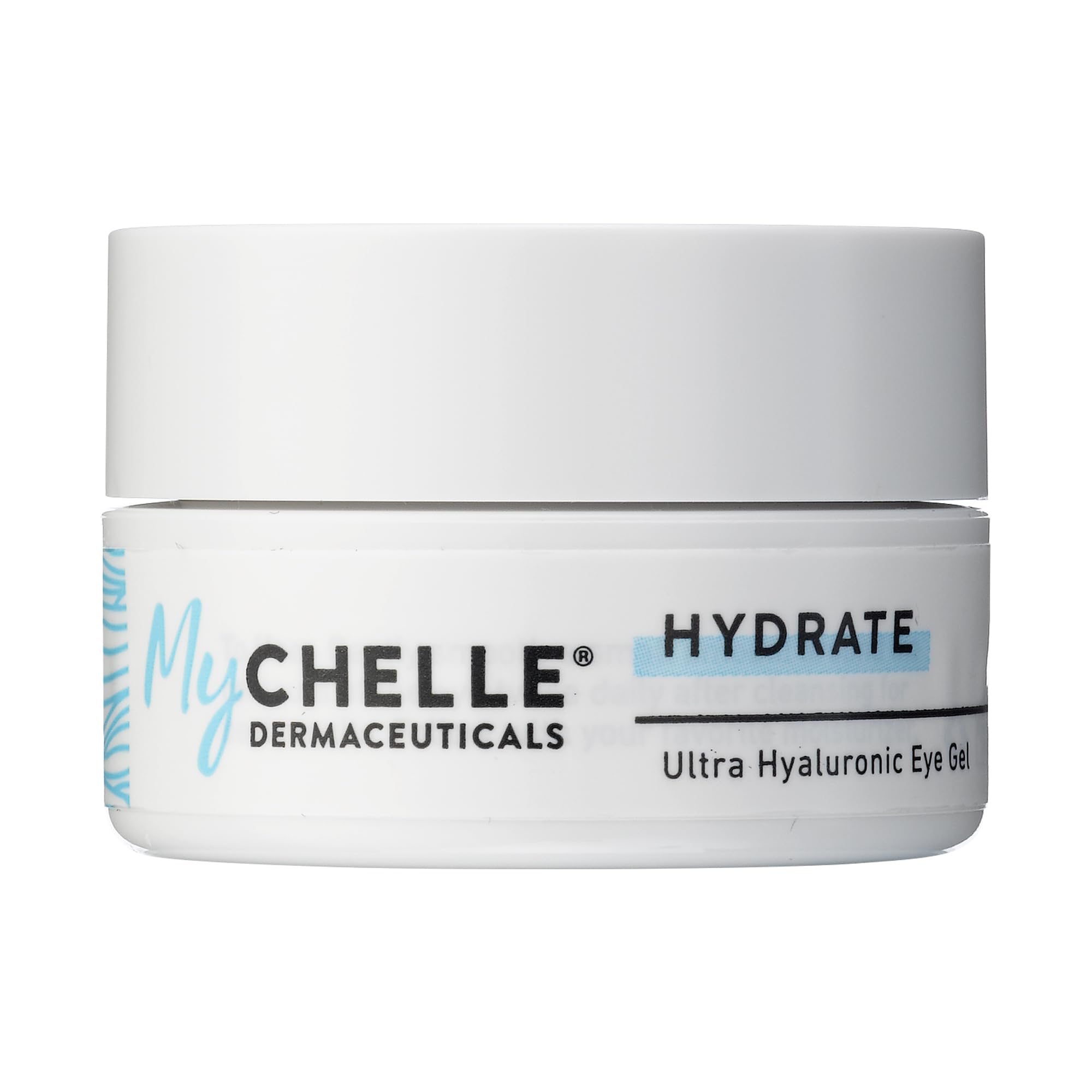 MyChelle Ultra Hyaluronic Eye Gel bottle delivering lightweight hydration