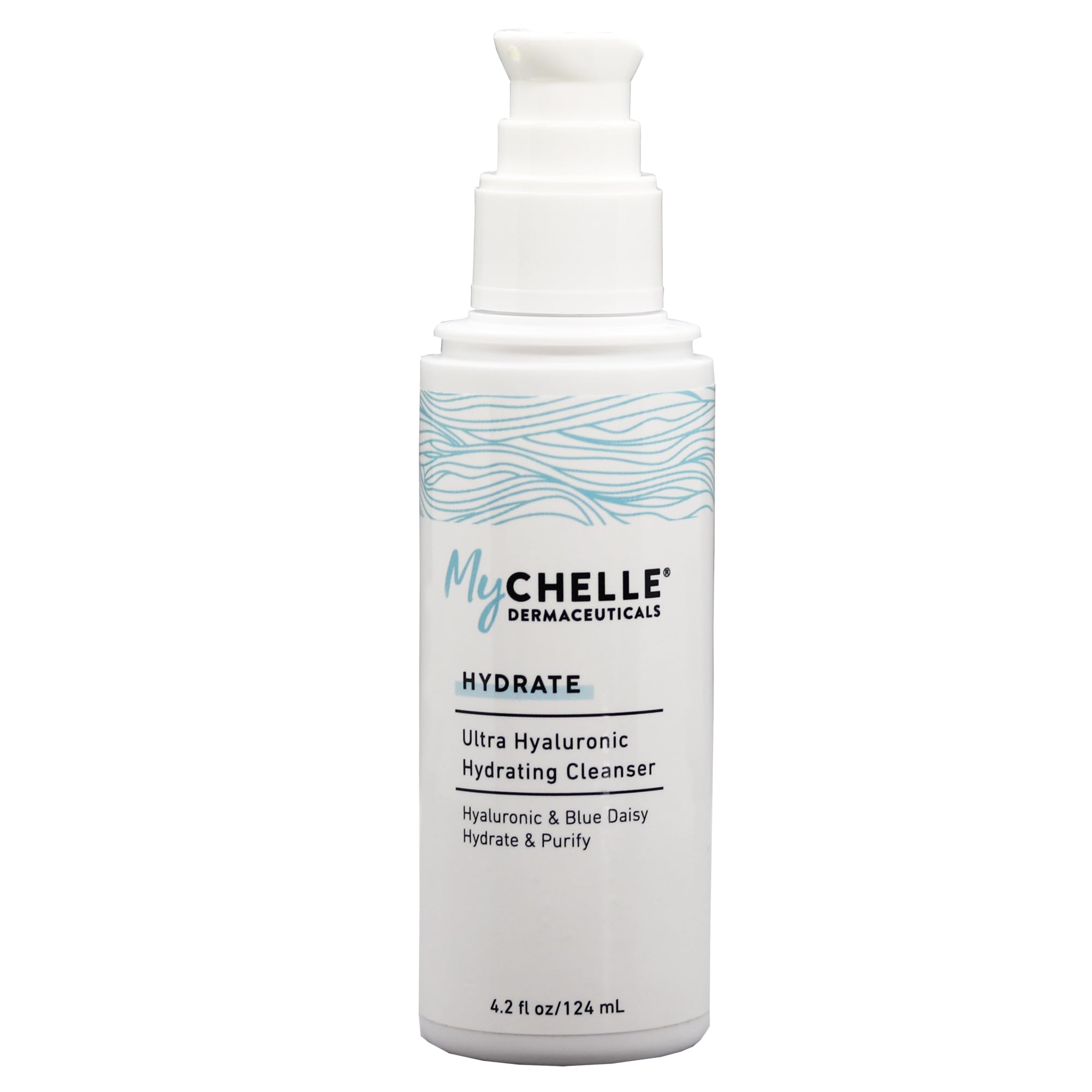 MyCHELLE Ultra Hyaluronic Hydrating Cleanser pack shot for daily gentle cleansing and hydration.