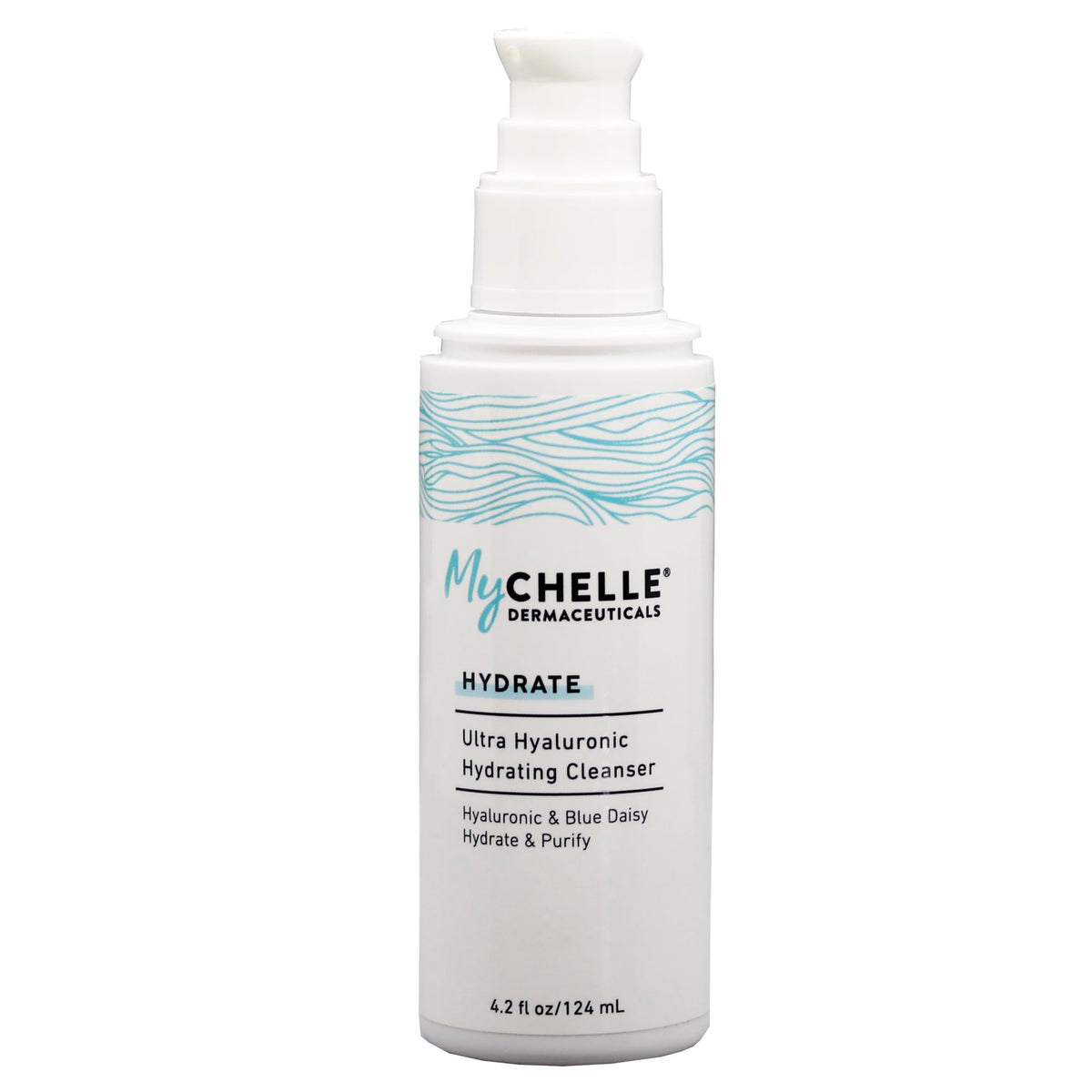 MyCHELLE Ultra Hyaluronic Hydrating Cleanser pack shot for daily gentle cleansing and hydration.
