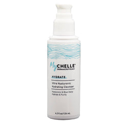 MyCHELLE Ultra Hyaluronic Hydrating Cleanser pack shot for daily gentle cleansing and hydration.
