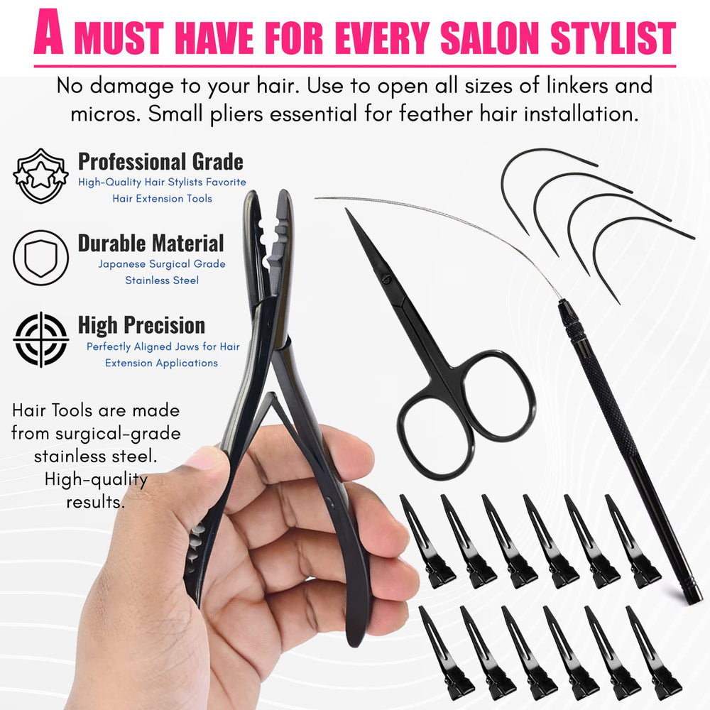 My Hair Tools hair pulling loop with wires for quick sectioning
