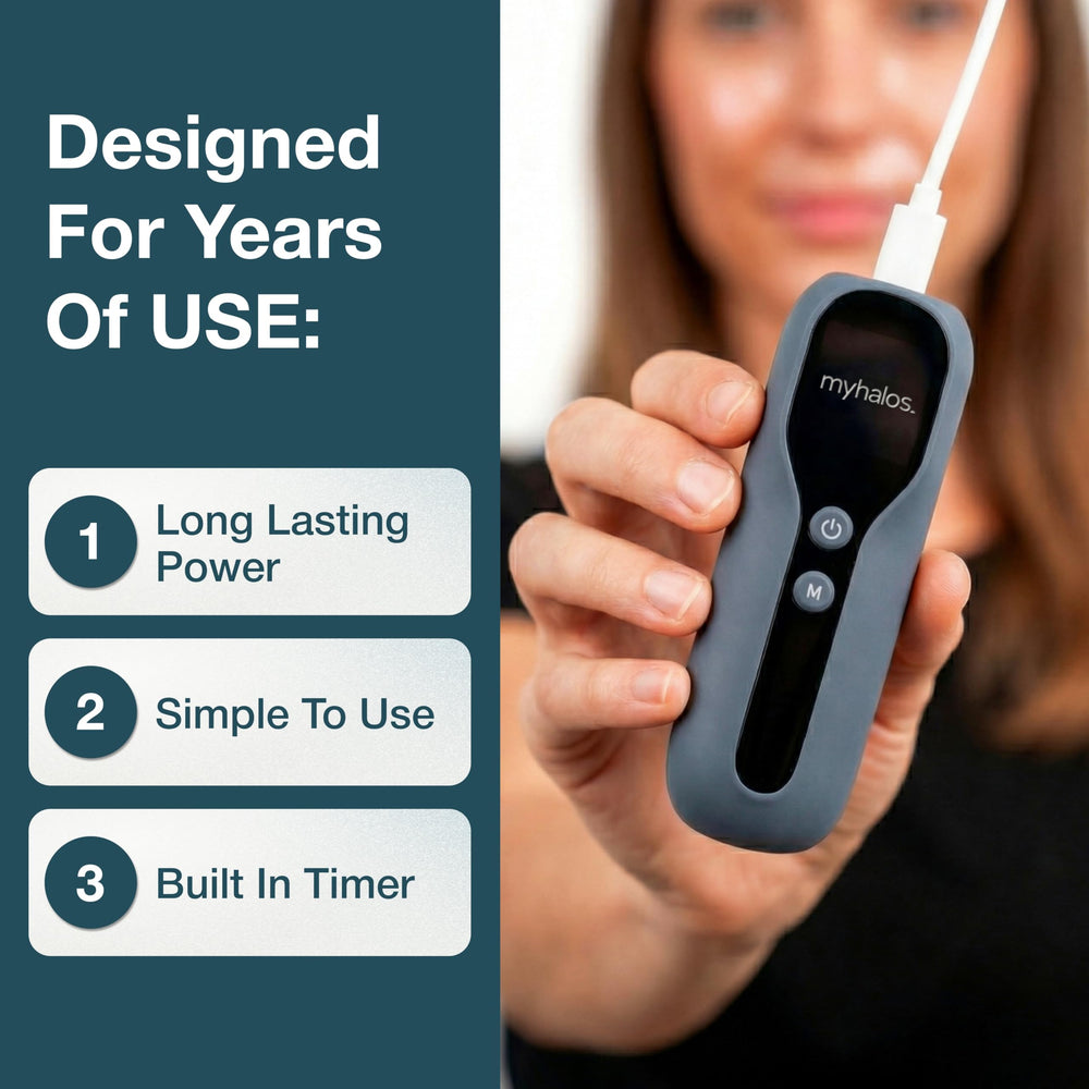 Myhalos at-home spa-like experience supports busy schedules and consistent use