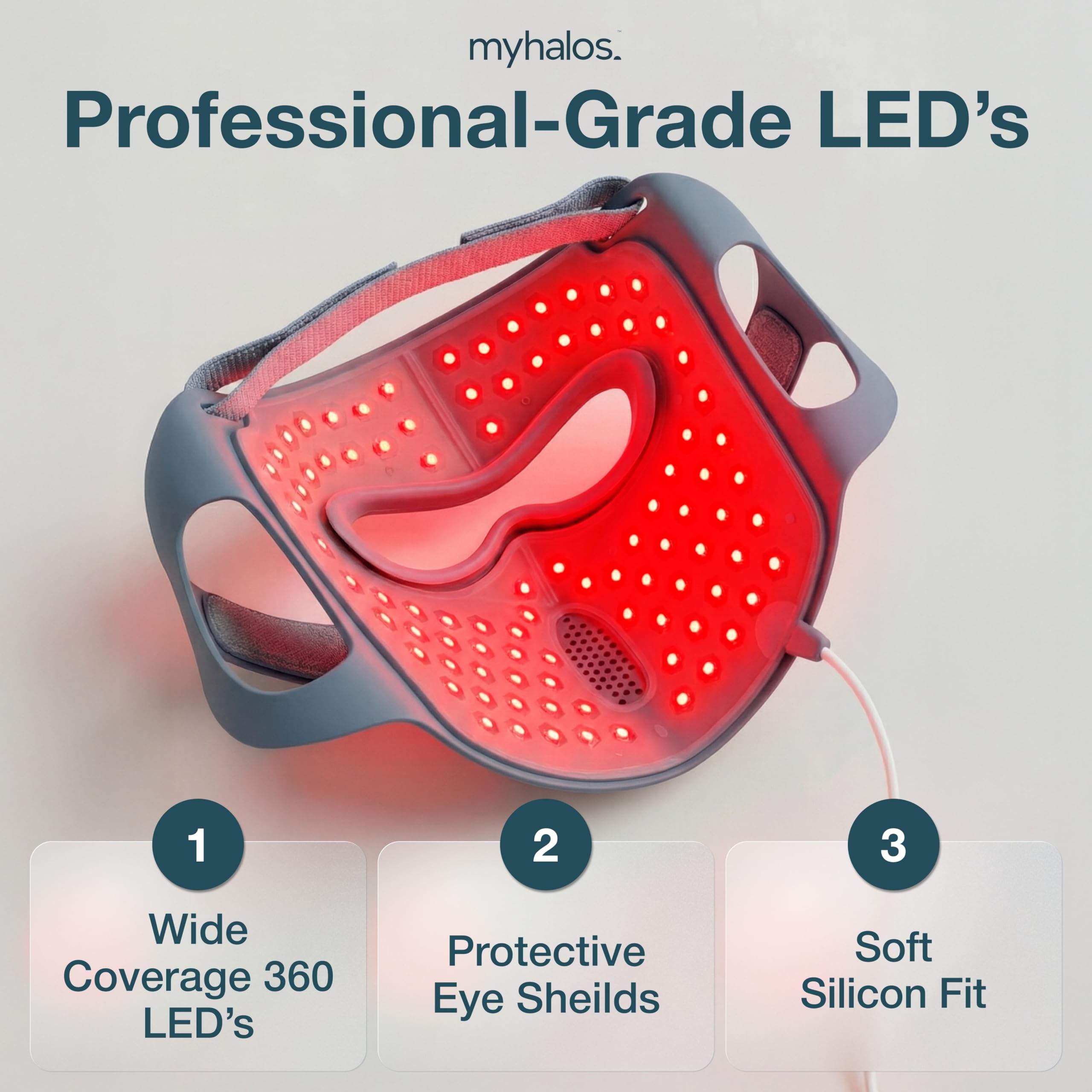 Myhalos blue light 460nm targets blemish-prone skin during treatments